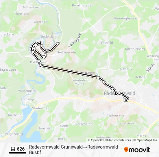 626 Bus Line Map