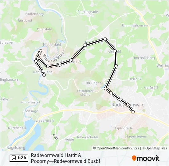 626 Bus Line Map