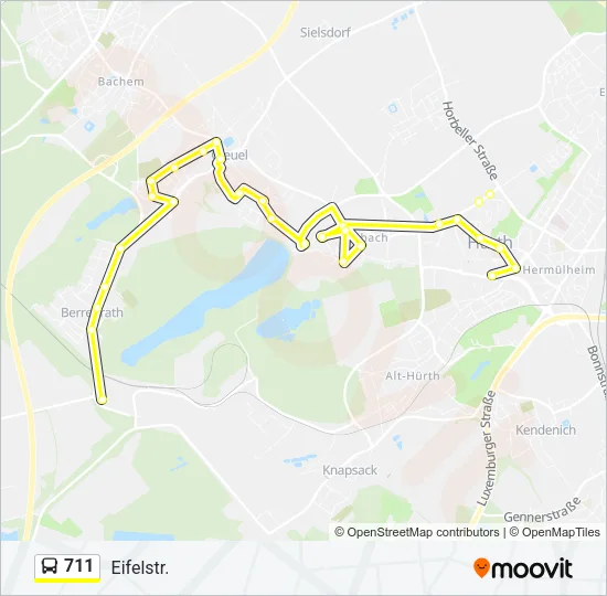 711 Bus Line Map