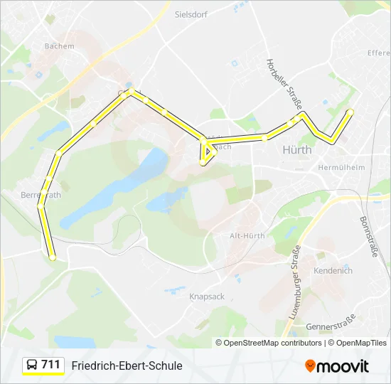 Buslinie 711 Karte