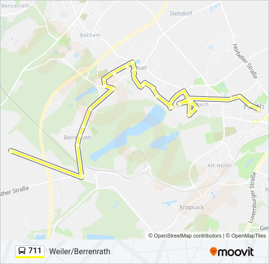 711 Bus Line Map