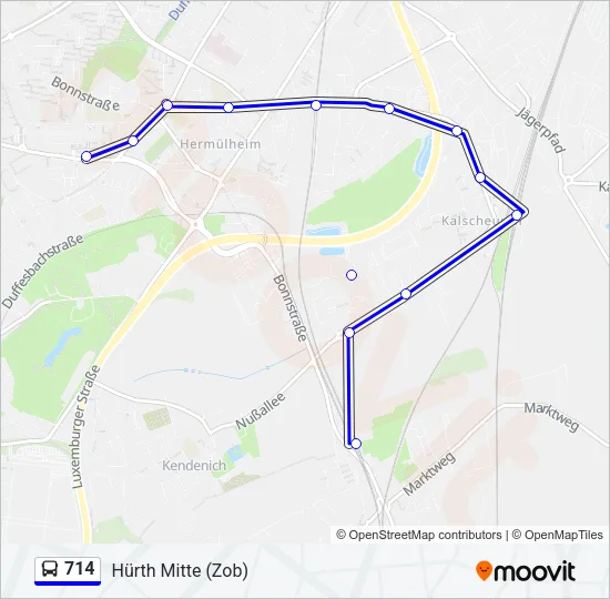 714 Bus Line Map