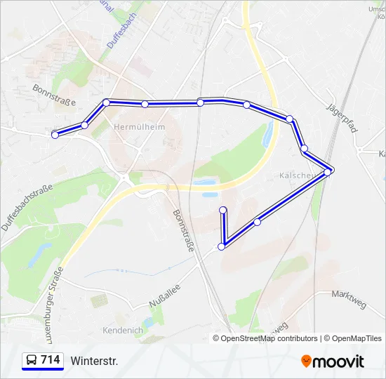 714 Bus Line Map