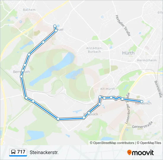 717 Bus Line Map