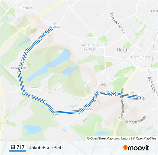 717 Bus Line Map