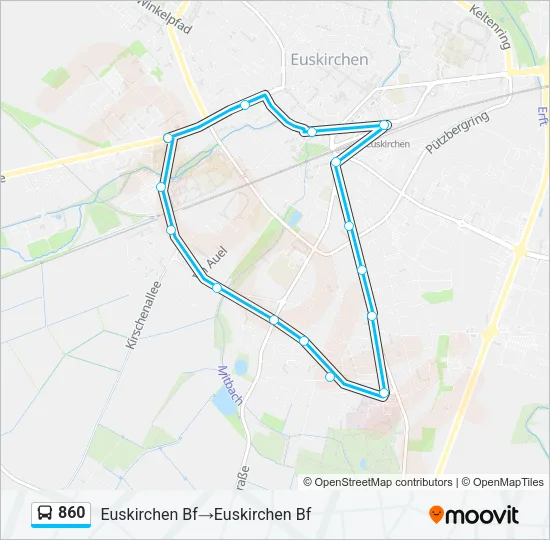 860 Bus Line Map