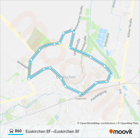 860 Bus Line Map