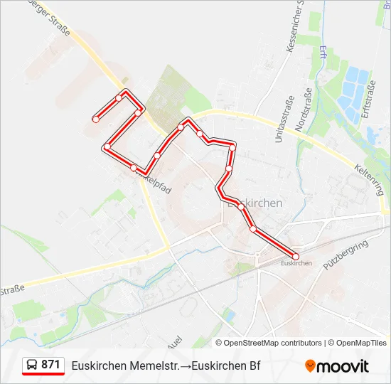 871 Bus Line Map
