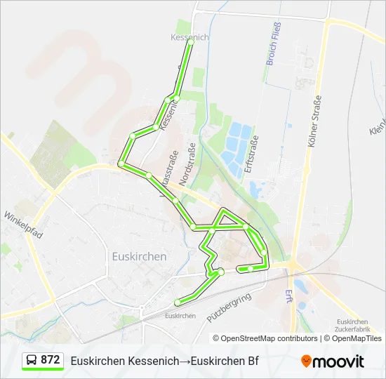 872 Bus Line Map