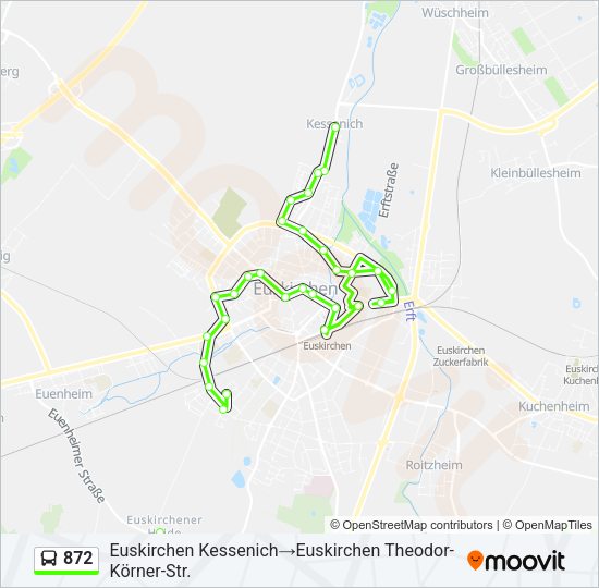 Автобус 872: карта маршрута