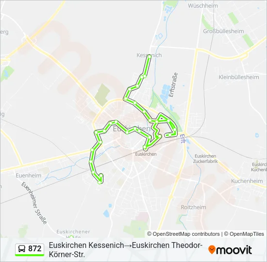 872 Bus Line Map