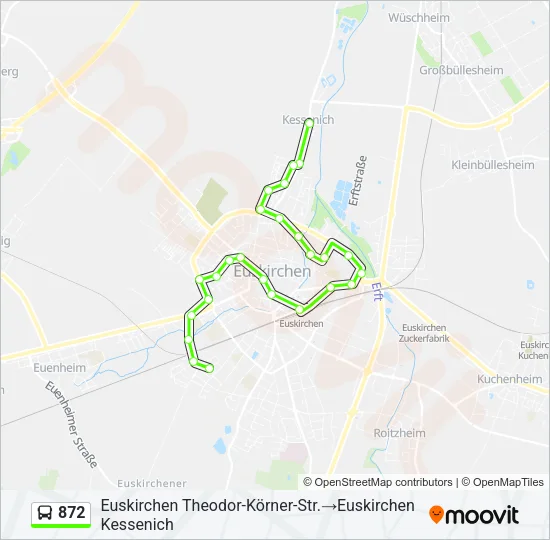 872 Bus Line Map