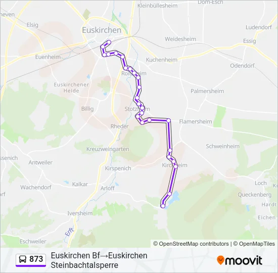 873 Bus Line Map