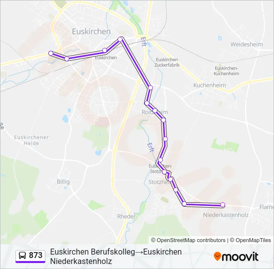 873 Bus Line Map