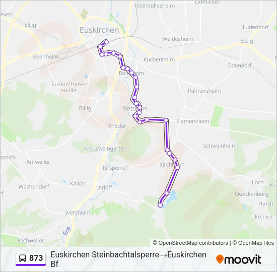 873 Bus Line Map