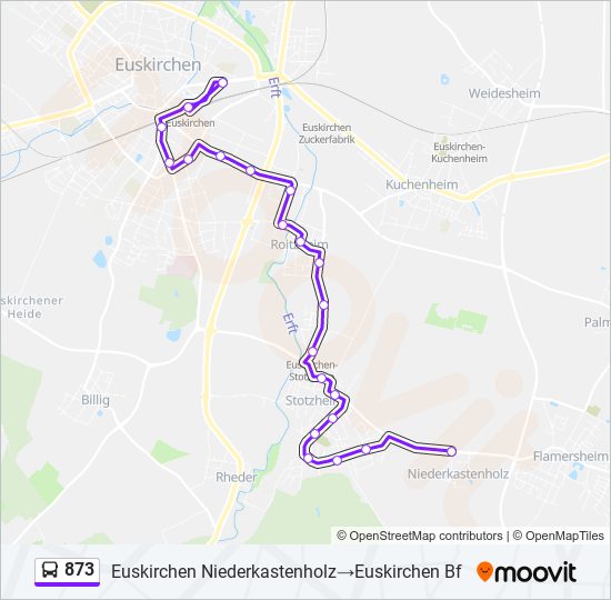 873 bus Line Map