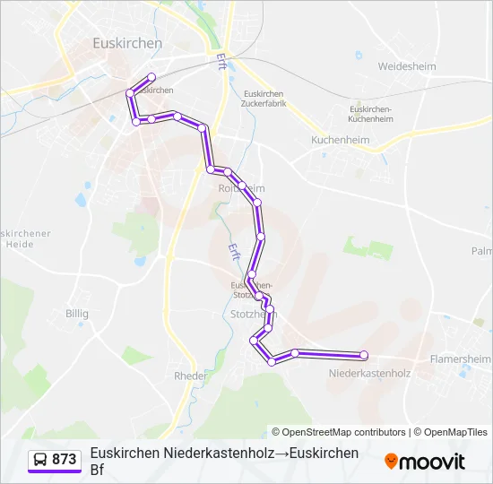 873 Bus Line Map