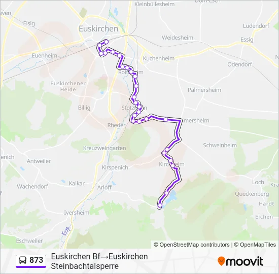 873 Bus Line Map