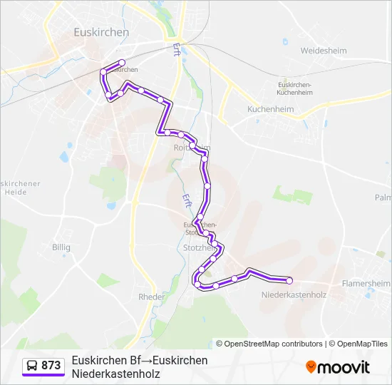 873 Bus Line Map