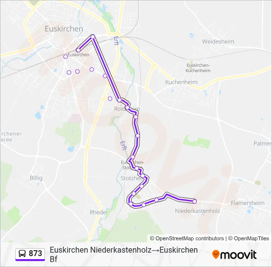 873 Bus Line Map