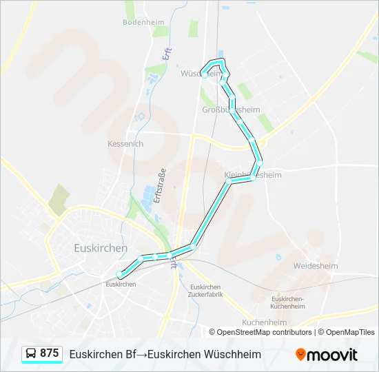 875 Bus Line Map