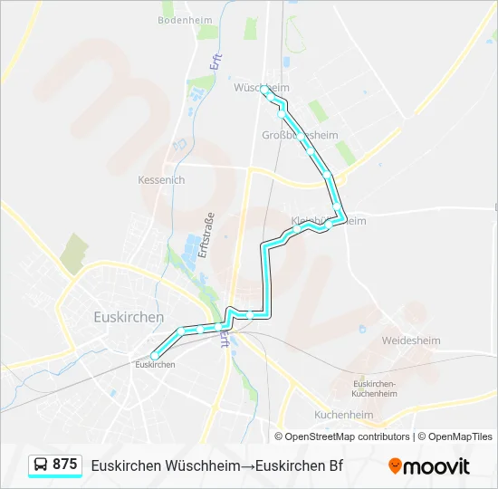 875 Bus Line Map