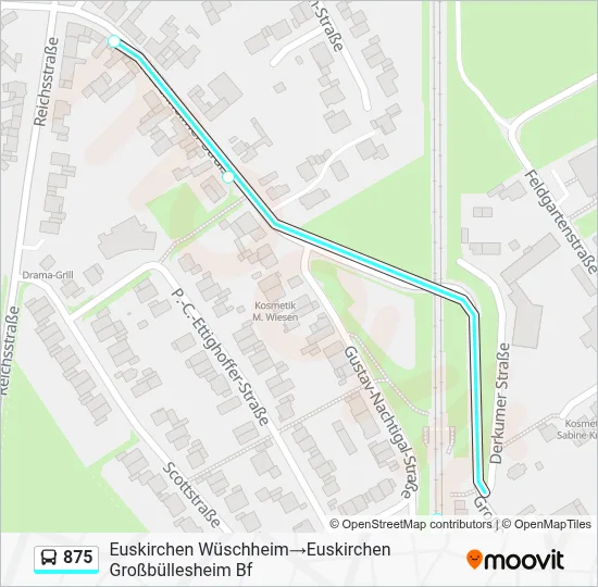 875 Bus Line Map
