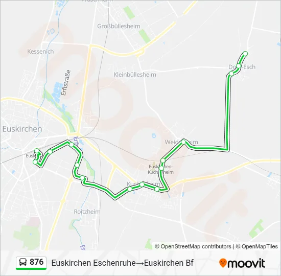 876 Bus Line Map