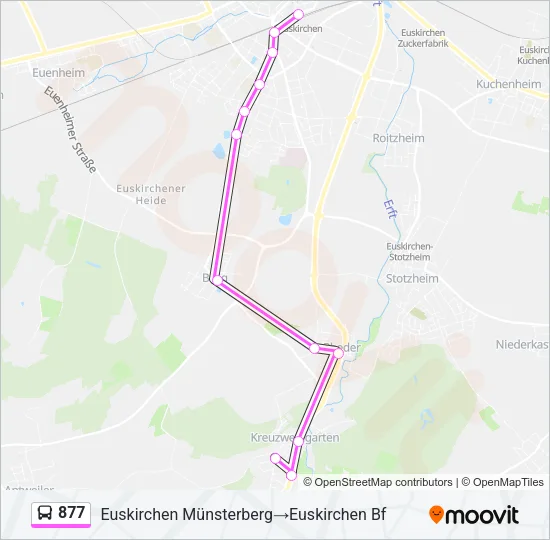 877 Bus Line Map