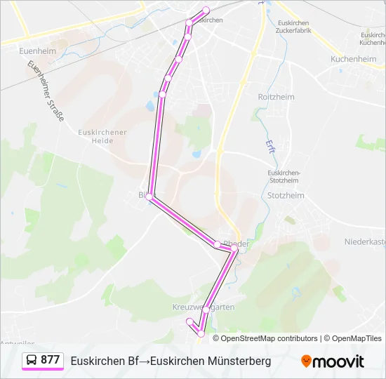 877 Bus Line Map
