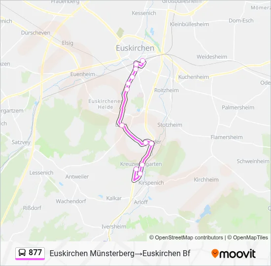 877 Bus Line Map