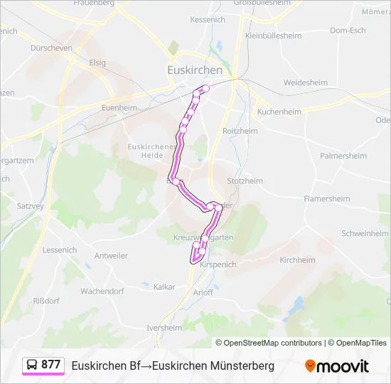 877 Bus Line Map