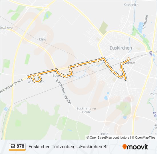 878 bus Line Map