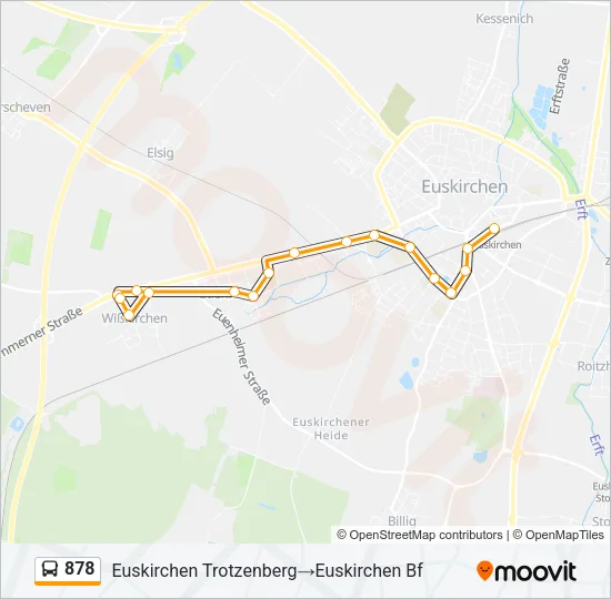 878 Bus Line Map