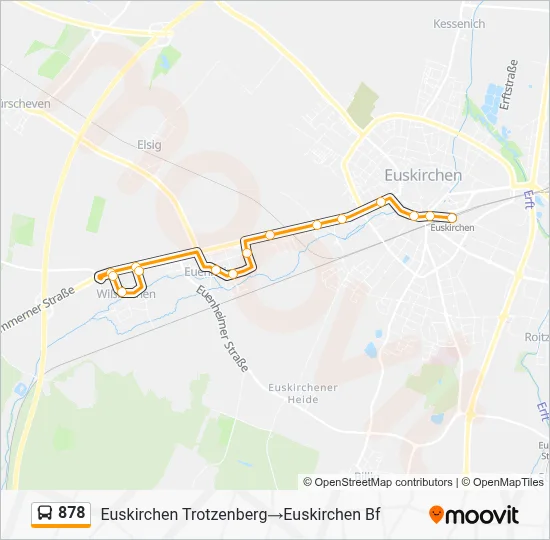 878 Bus Line Map