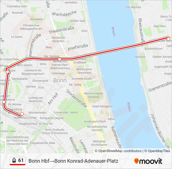 61 Light Rail Line Map