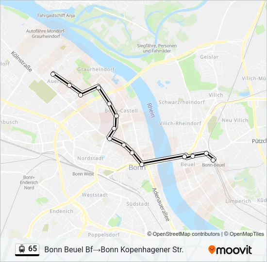65 Light Rail Line Map