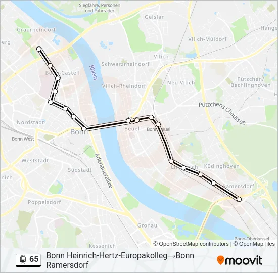 65 Light Rail Line Map