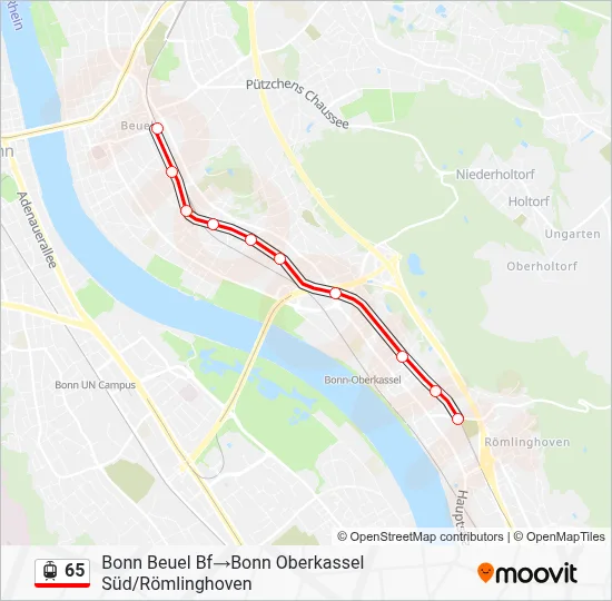 65 Light Rail Line Map