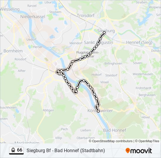 66 Route Fahrpläne, Haltestellen & Karten Königswinter ClemensAugustStr.→Siegburg Bf 66 Route Fahrpläne, Haltestellen & Karten Königswinter ClemensAugustStr.→Siegburg Bf