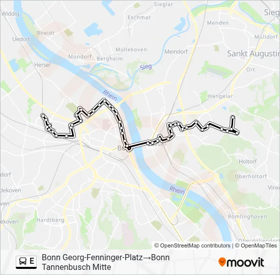 E Bus Line Map