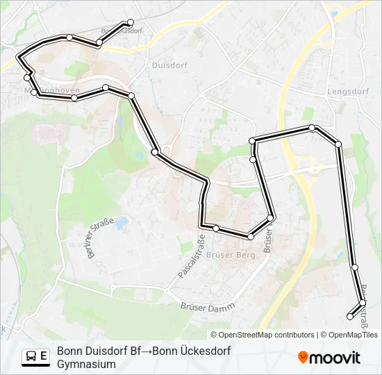 E Bus Line Map