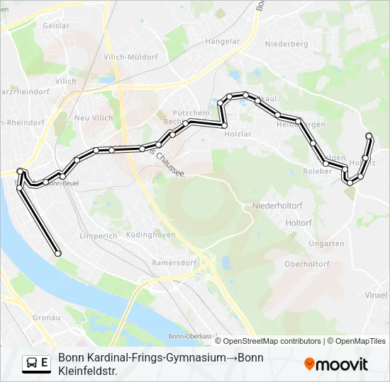 E Bus Line Map