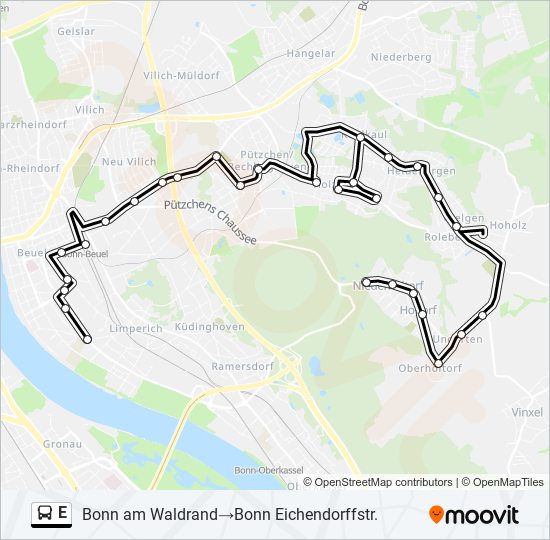 E bus Line Map