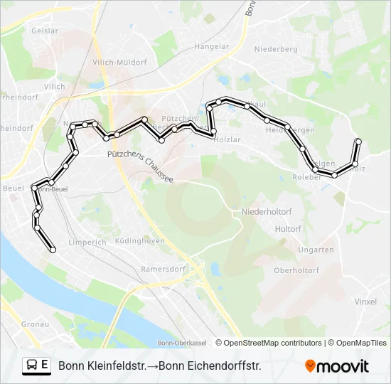 E Bus Line Map