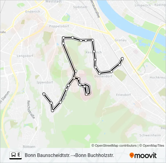 E Bus Line Map