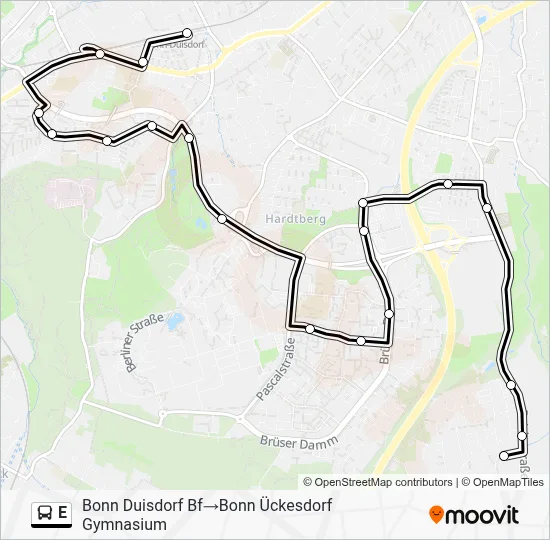 E Bus Line Map