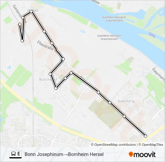 E Bus Line Map