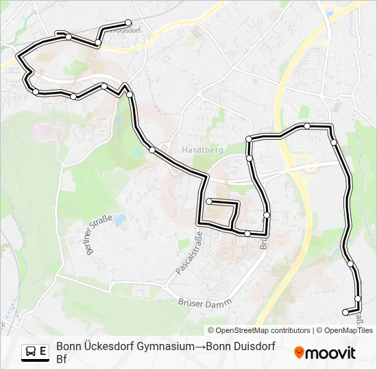 E Bus Line Map