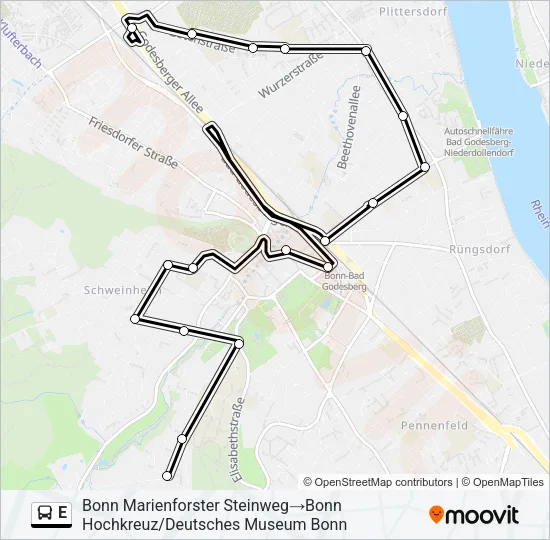 E Bus Line Map
